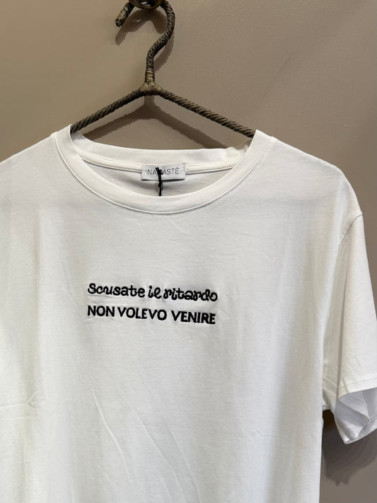 T-Shirt "Parlante" in Cotone Organico – Dillo con un Ricamo