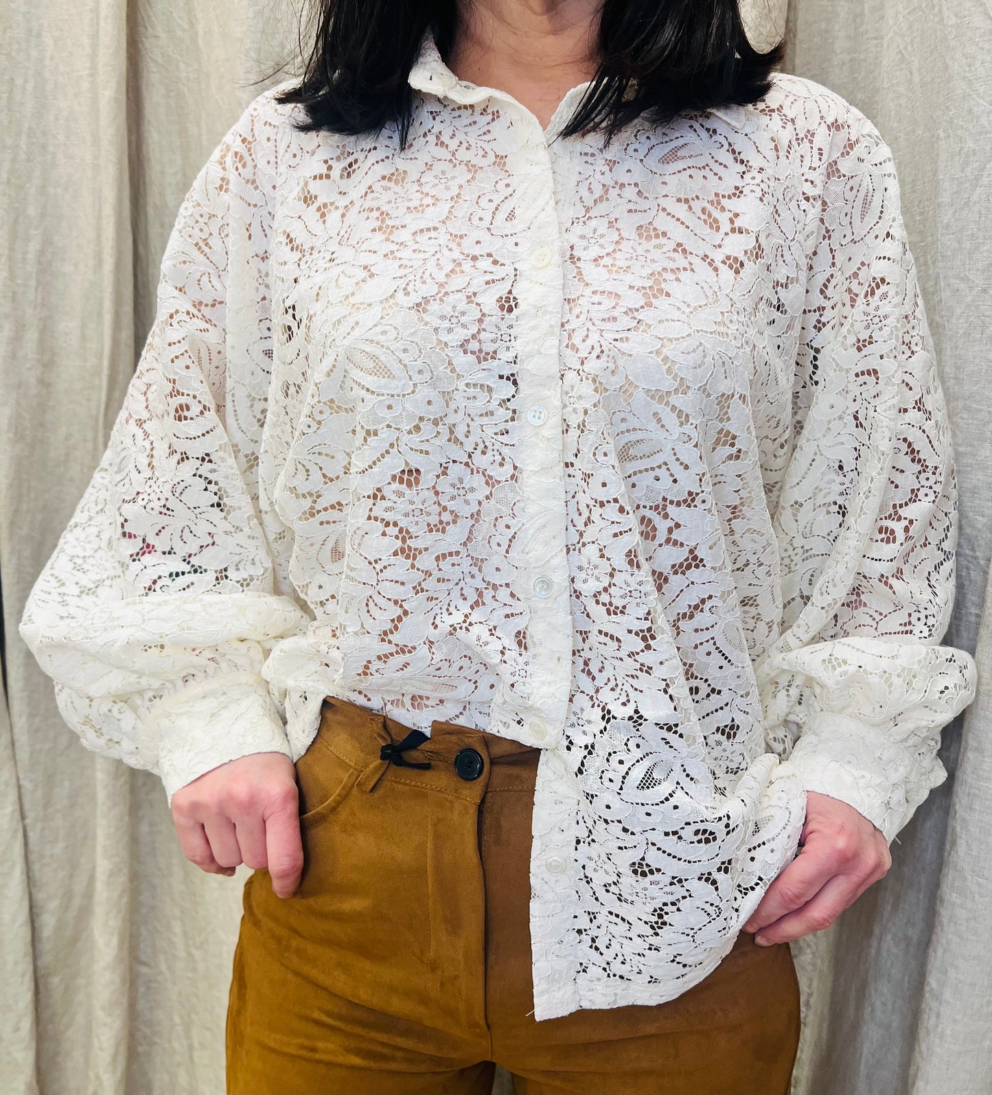 VICOLO Camicia in pizzo