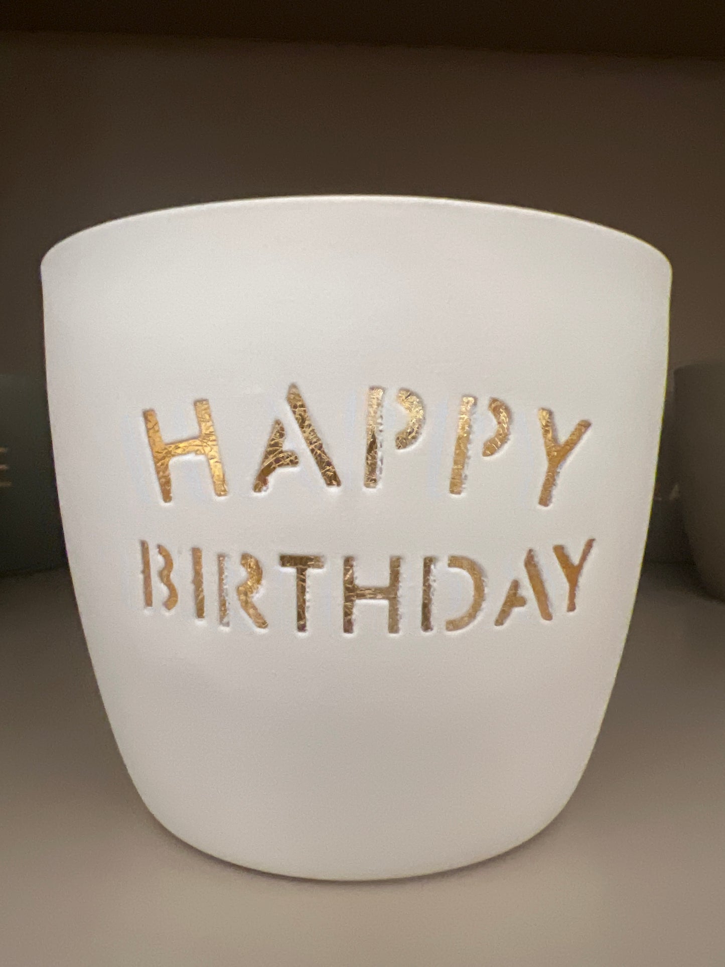 Porta candela “HAPPY BIRTHDAY”