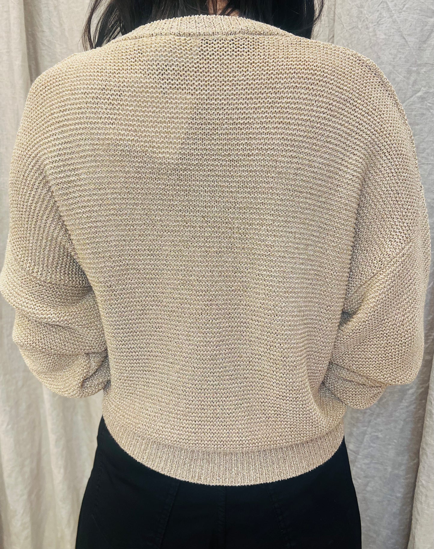 VICOLO Magliocino in lurex oro