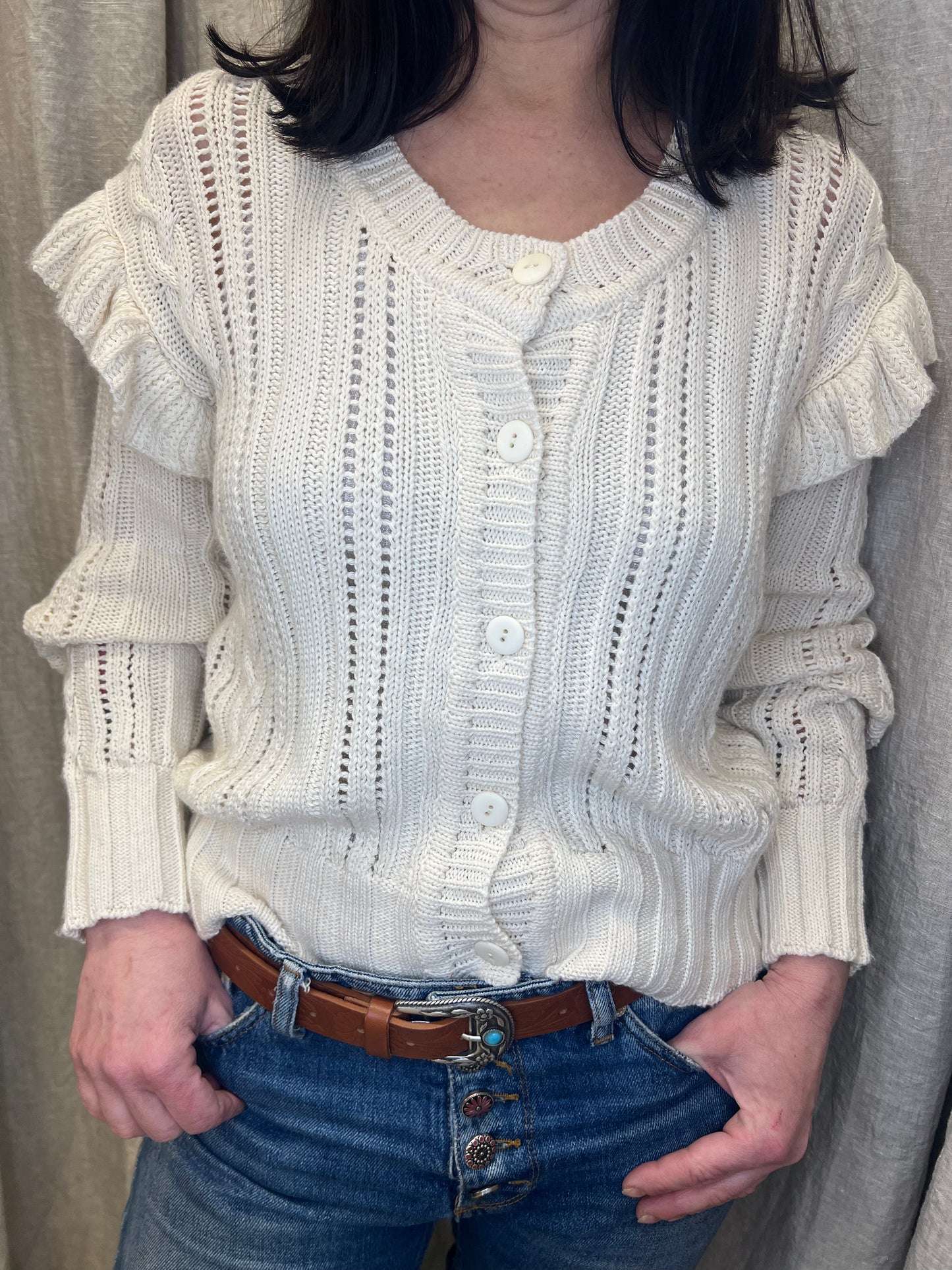 VICOLO Cardigan traforato con rouges