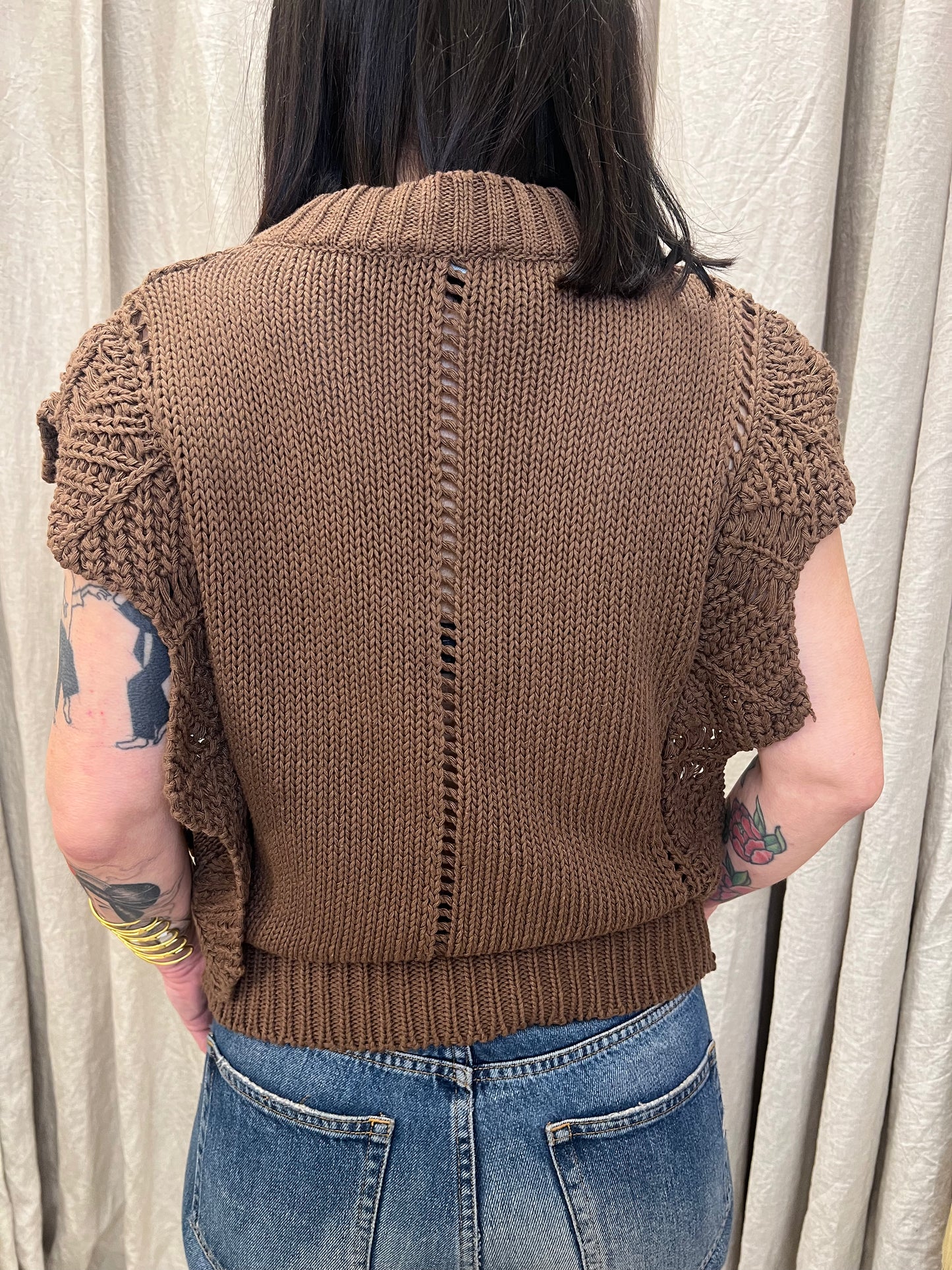 VICOLO Gilet traforato con rouges