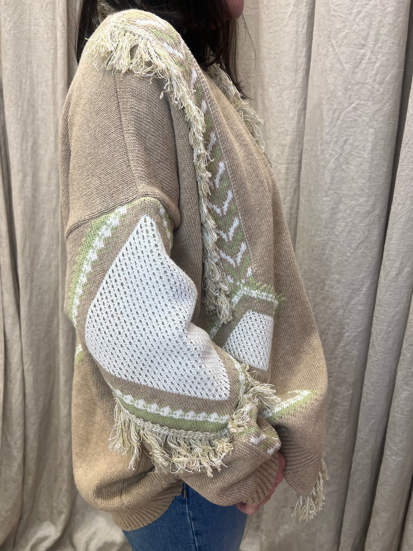VICOLO Cardigan sfrangiato