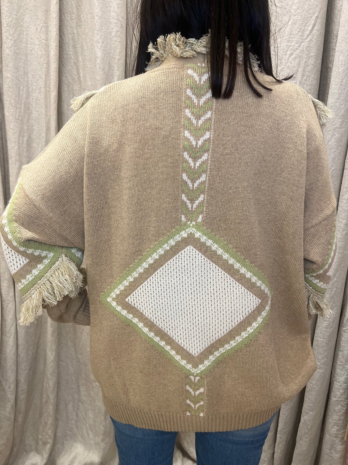 VICOLO Cardigan sfrangiato