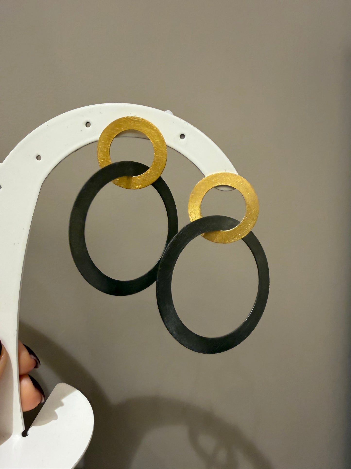 Orecchini cerchi bicolor