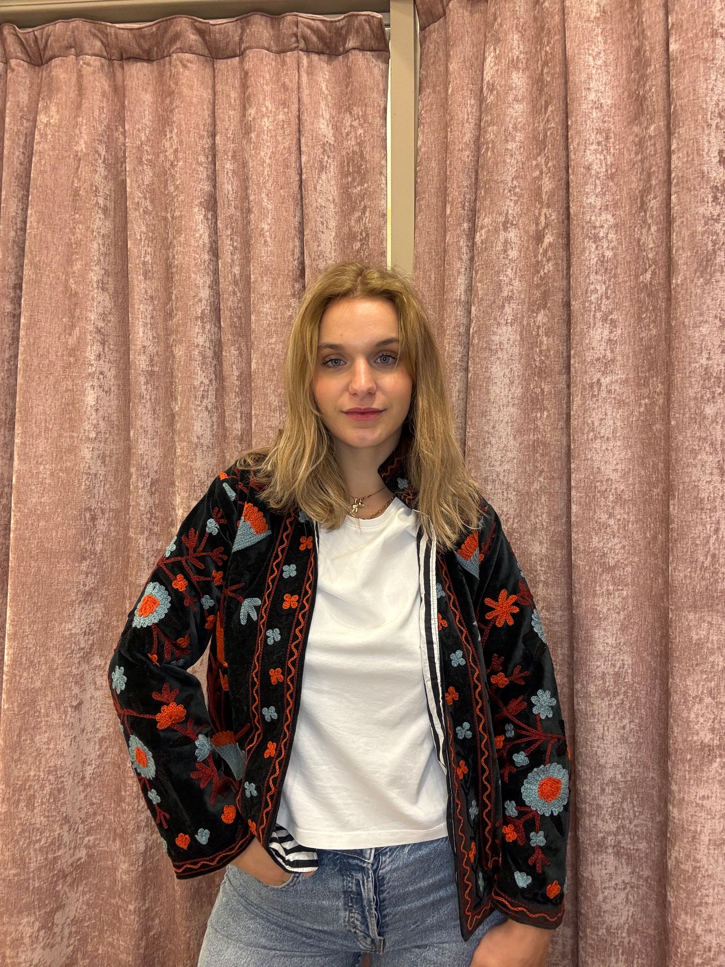 Giacche in velluto ricamato