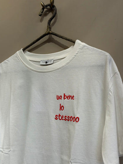 T-Shirt "Parlante" in Cotone Organico – Dillo con un Ricamo