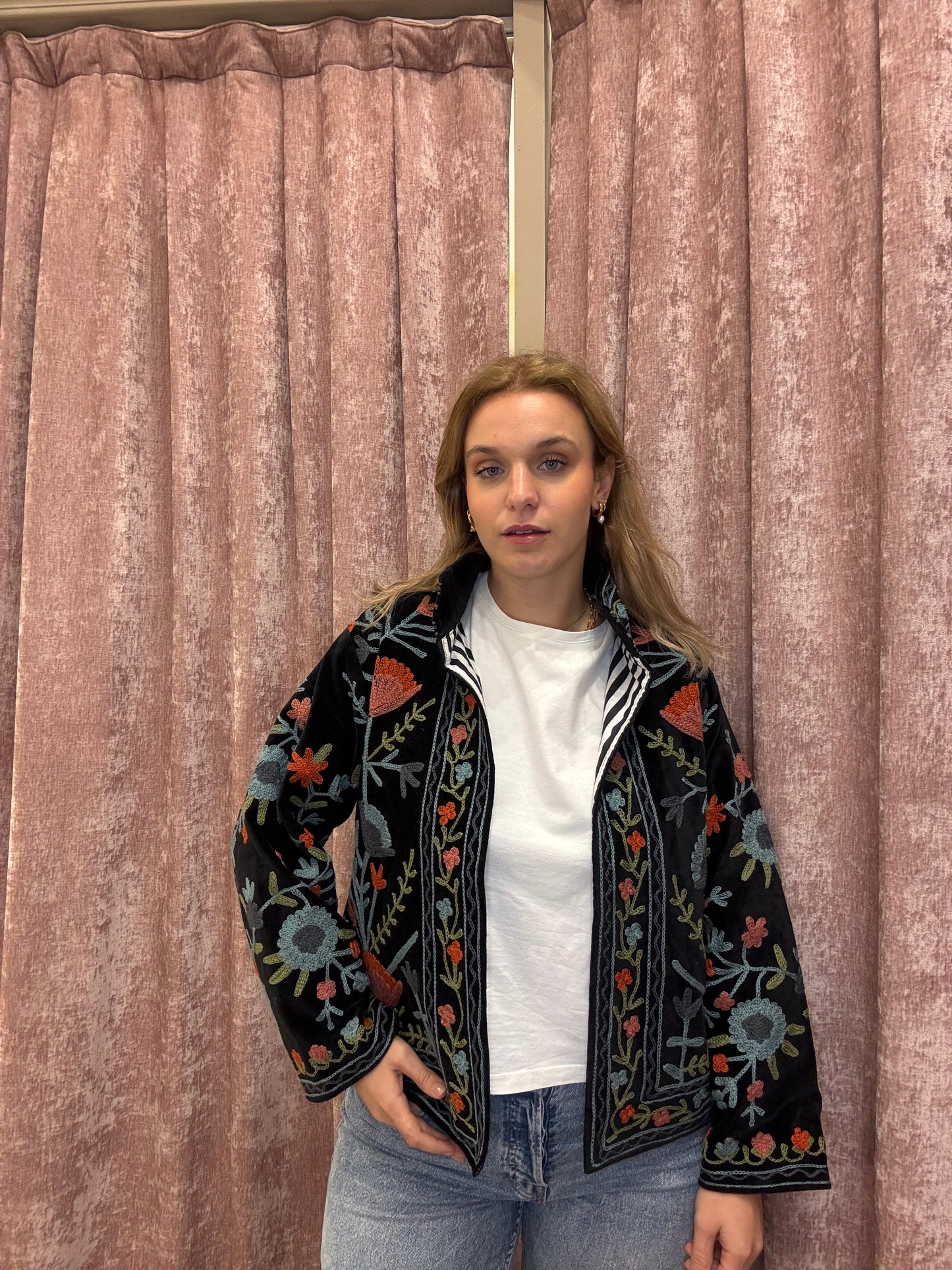 Giacche in velluto ricamato