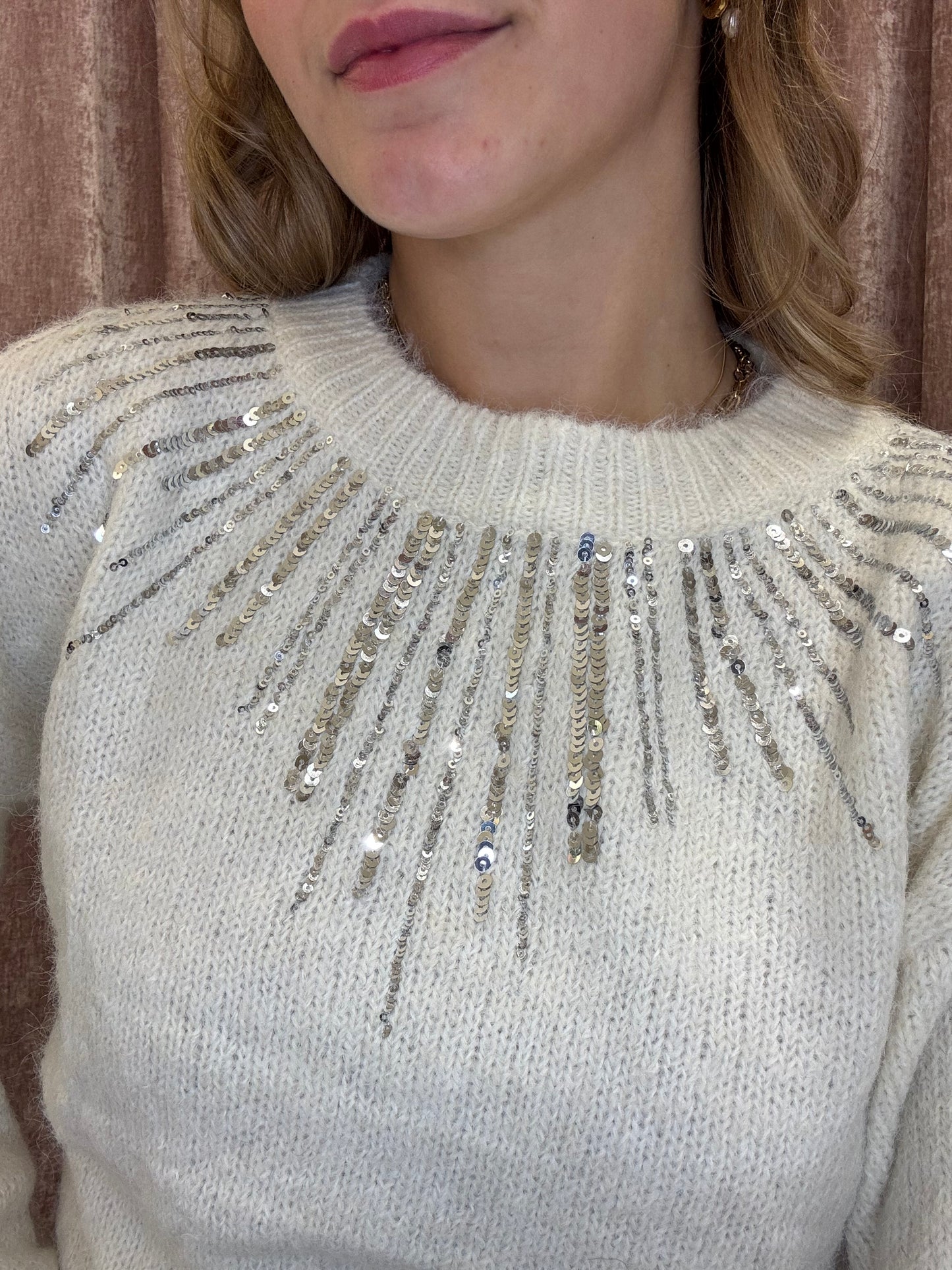 Maglione con dettagli di paillettes