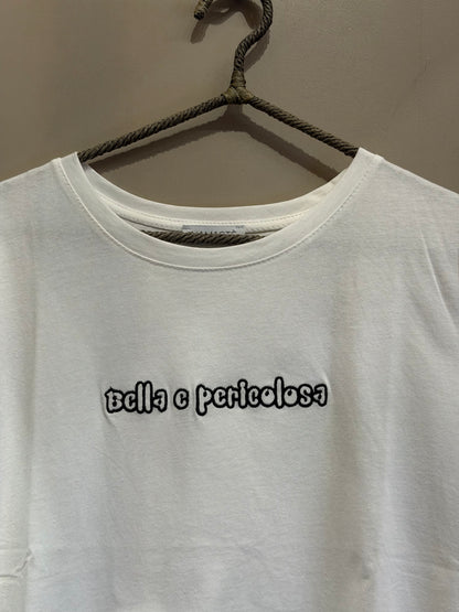 T-Shirt "Parlante" in Cotone Organico – Dillo con un Ricamo