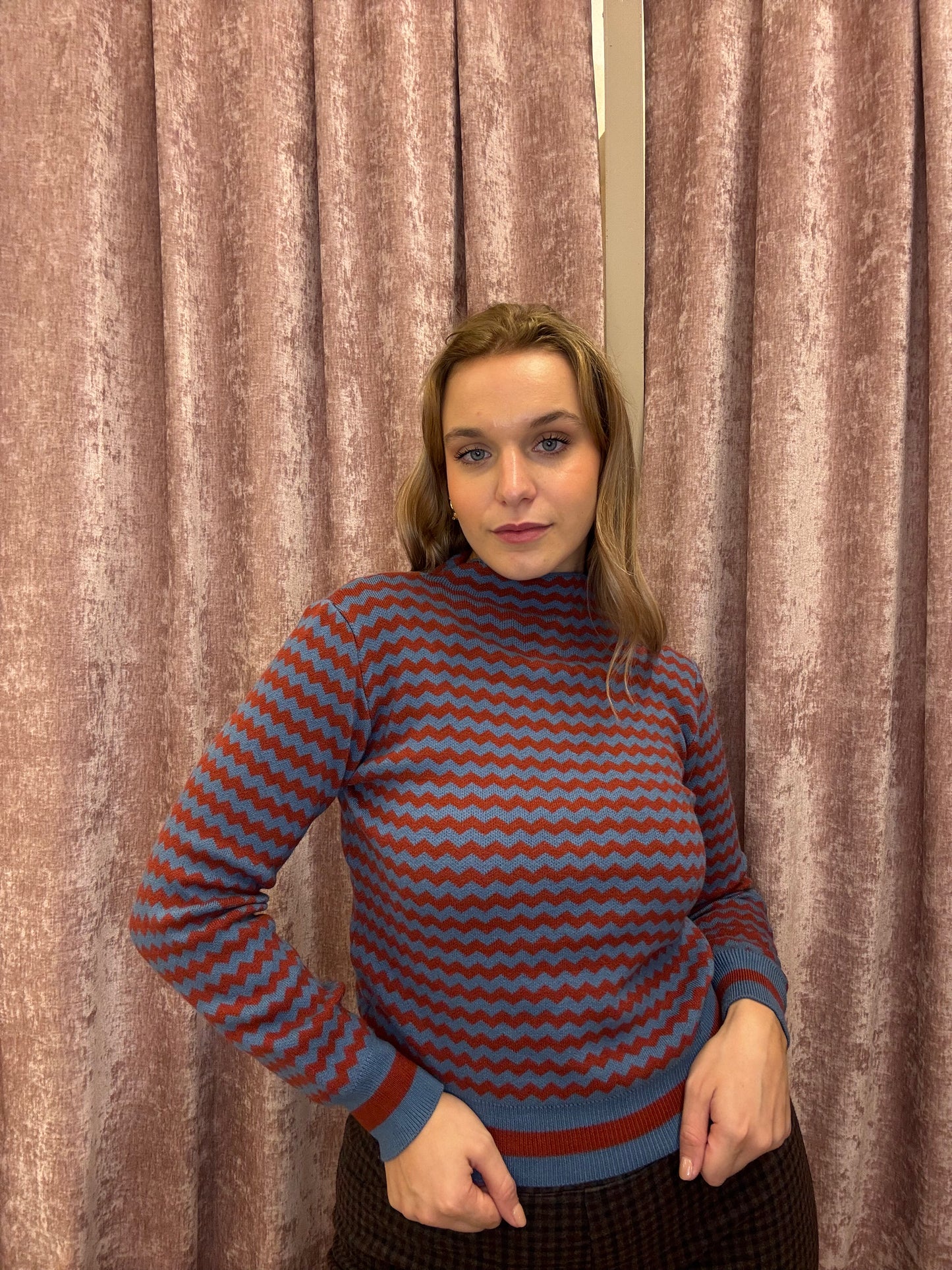 Maglioncino fantasia zig zag