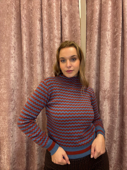 Maglioncino fantasia zig zag