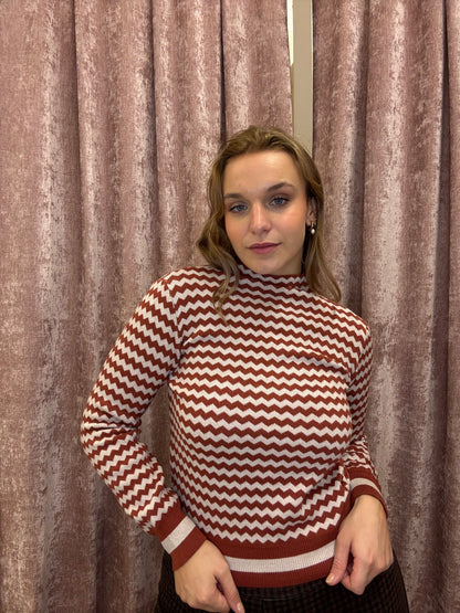 Maglioncino fantasia zig zag