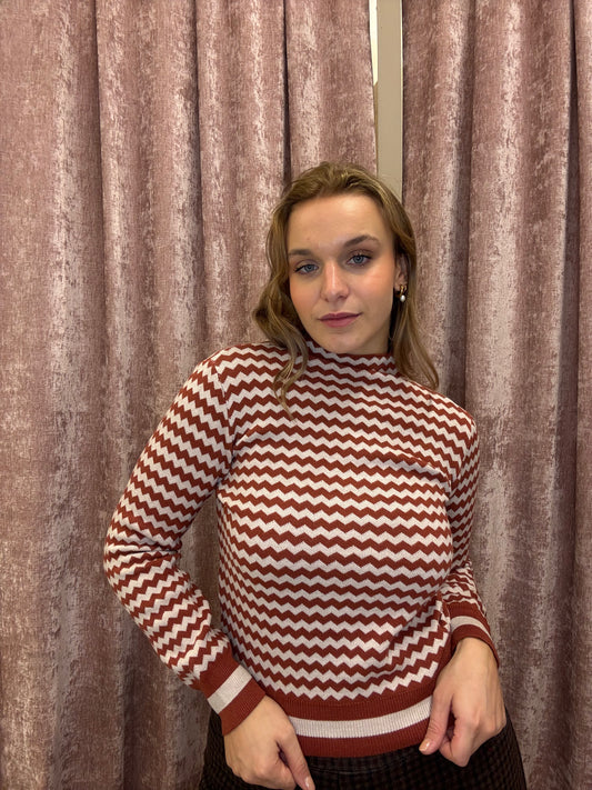 Maglioncino fantasia zig zag