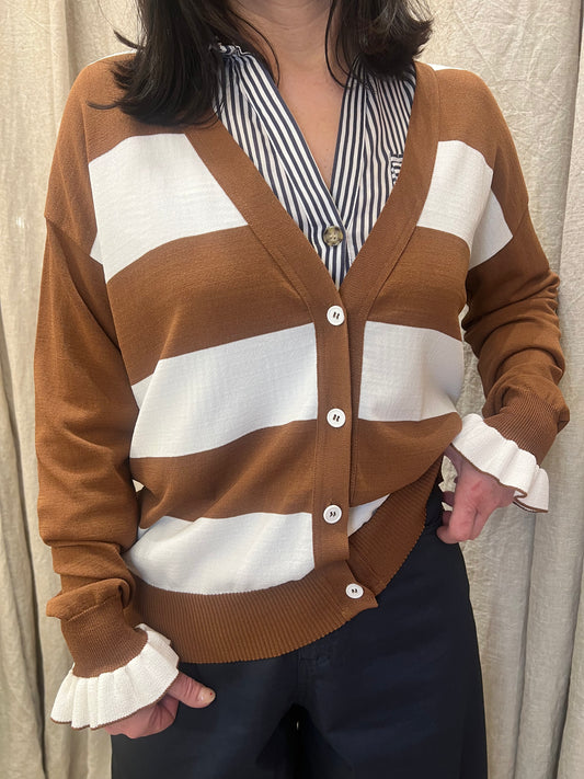 VICOLO Cardigan rigato